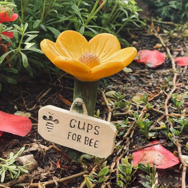 Flower-Shaped Bee Watering Station