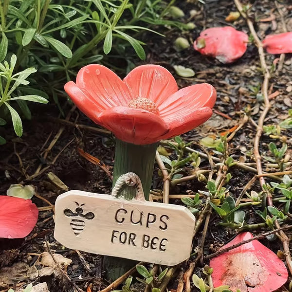 Flower-Shaped Bee Watering Station