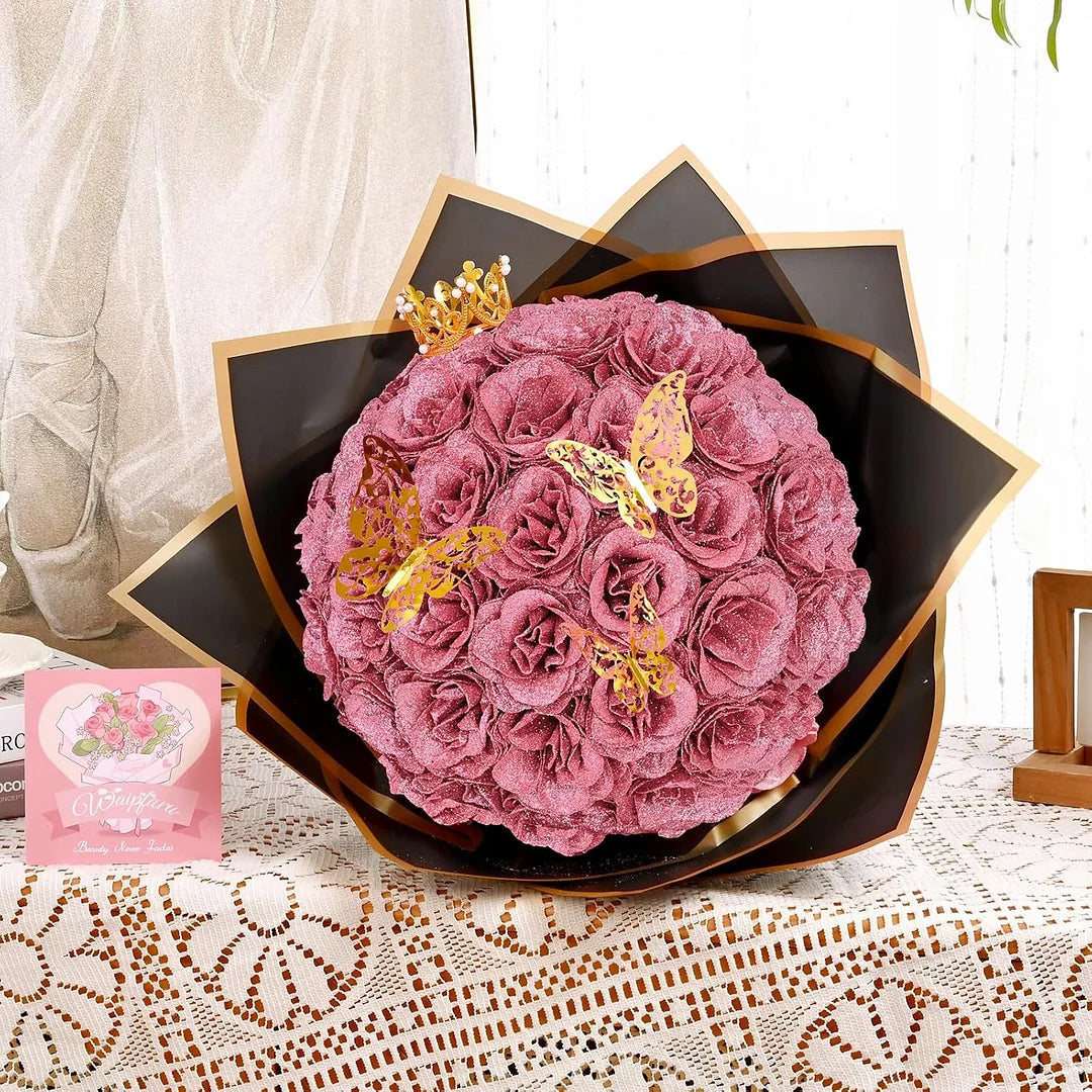 ✈️Fast Shipping Within 24 Hours💕Glitter Rose Bouquet💕Glitter Everlasting Rose Bouquet (Never Wither)