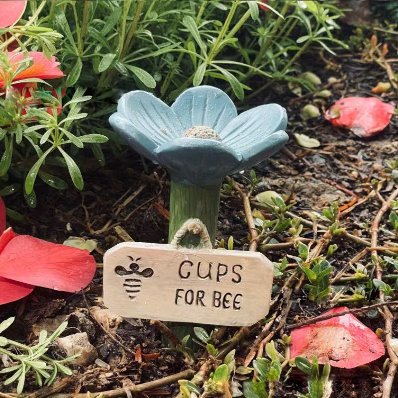 Flower-Shaped Bee Watering Station