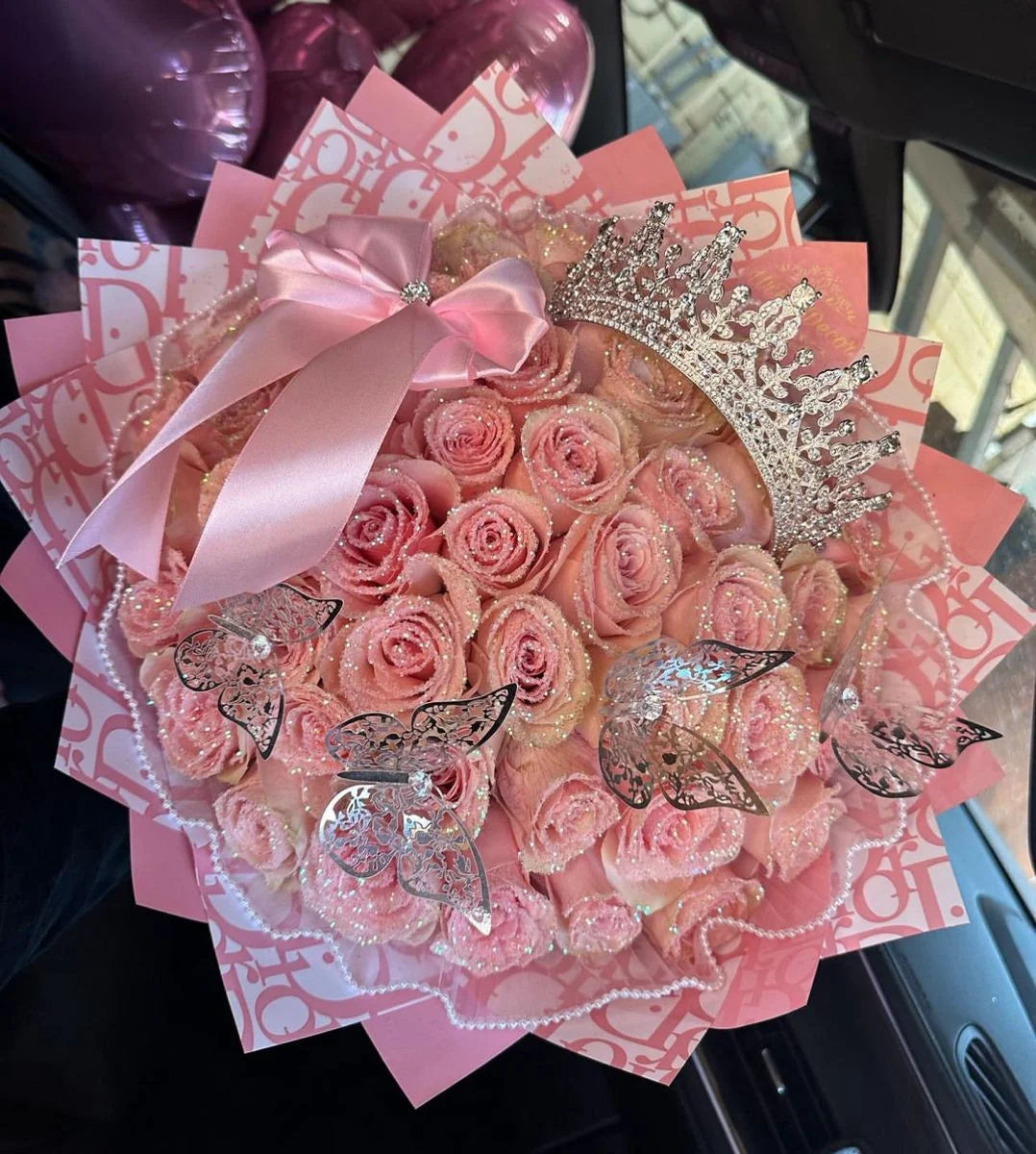 ✈️Fast Shipping Within 24 Hours💕Glitter Rose Bouquet💕Glitter Everlasting Rose Bouquet (Never Wither)