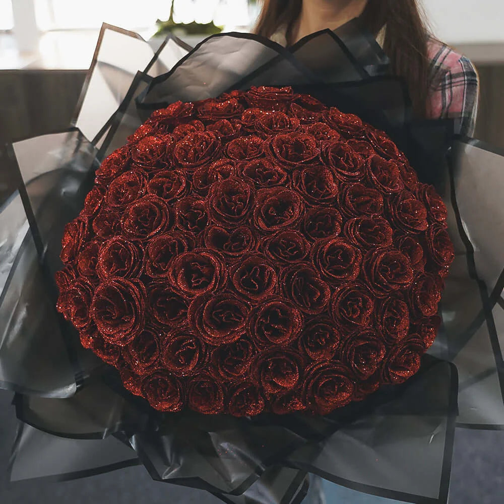 ✈️Fast Shipping Within 24 Hours💕Glitter Rose Bouquet💕Glitter Everlasting Rose Bouquet (Never Wither)