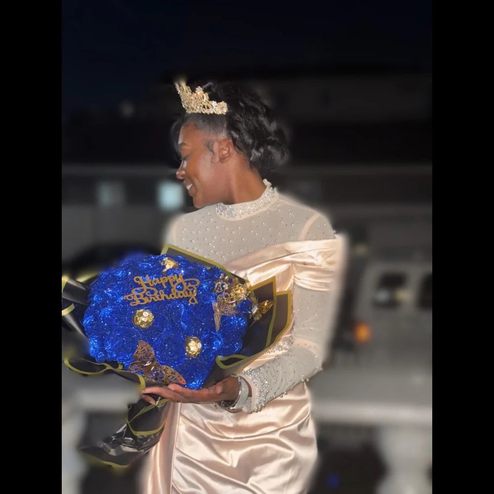 ✈️Fast Shipping Within 24 Hours💕Glitter Rose Bouquet💕Glitter Everlasting Rose Bouquet (Never Wither)